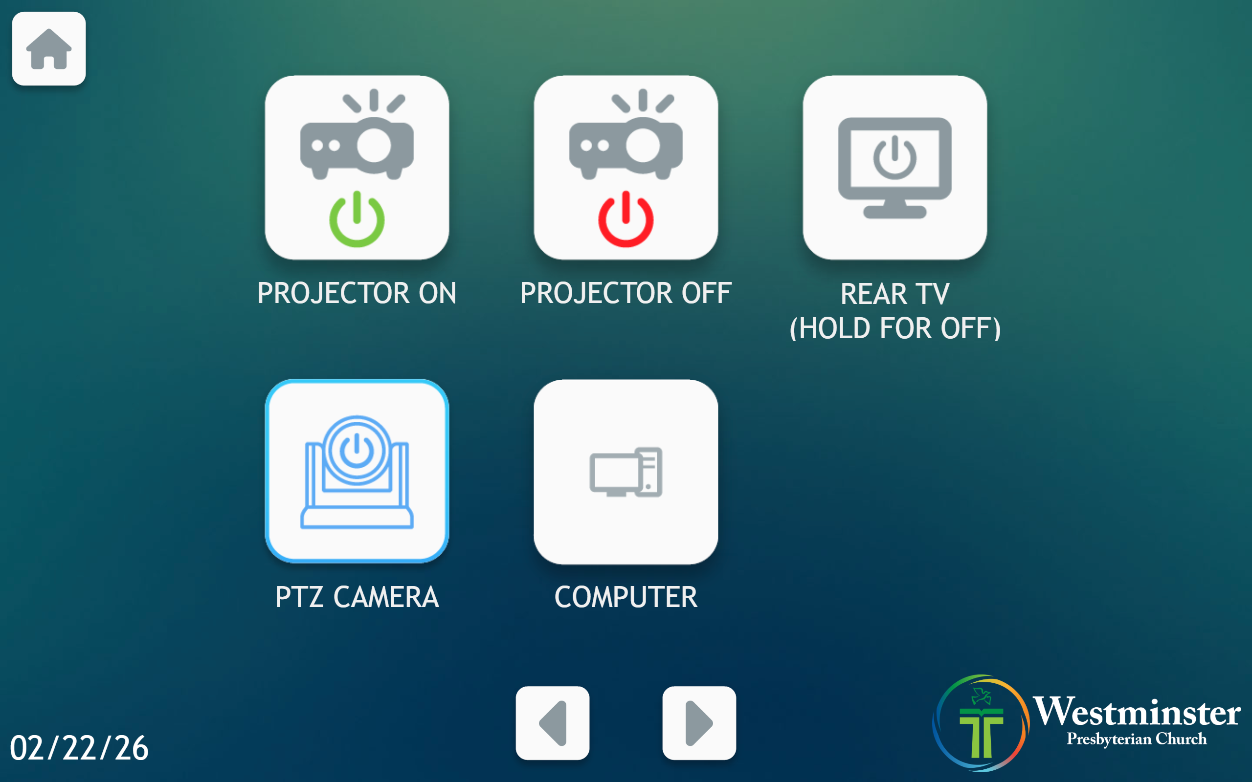 Power Menu Screen